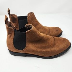 H&M DIVIDED – Women’s Suede Bootie Brown Boots Size 8.5 / 39